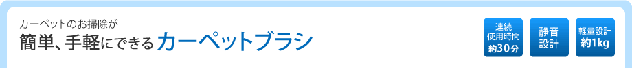 カーペットのお掃除が簡単、手軽にできるカーペットブラシ